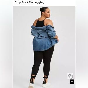 Torrid Back Tie Cropped Leggings